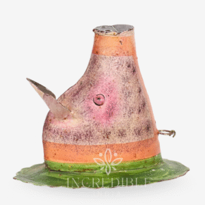 Handcrafted Rustic Metal Bird Teapot Figurine